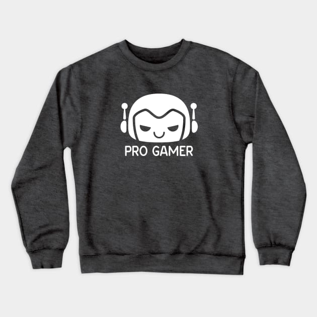 Pro Gamer Robot Crewneck Sweatshirt by hya_bm